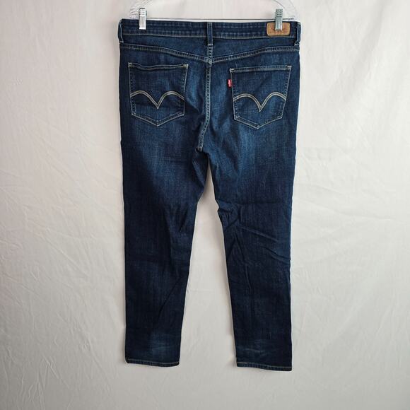 Levi's The Original Jeans Women's 16 Blue Dark Wash Mid Rise Skinny - Picture 2 of 16